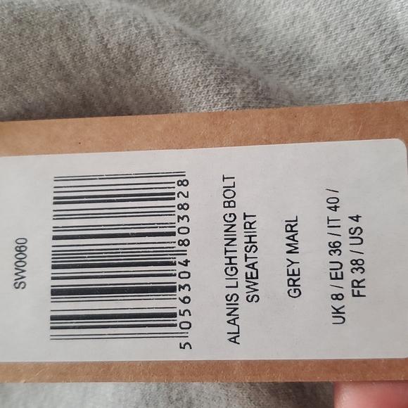 Alanis Light Ning bolt sweatshirt size 4. - Picture 8 of 8
